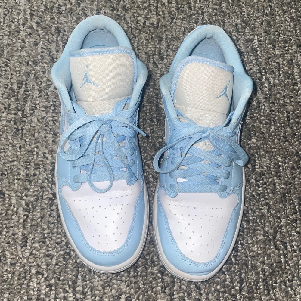 Jordan Women’s Sky Blue and White Sneakers